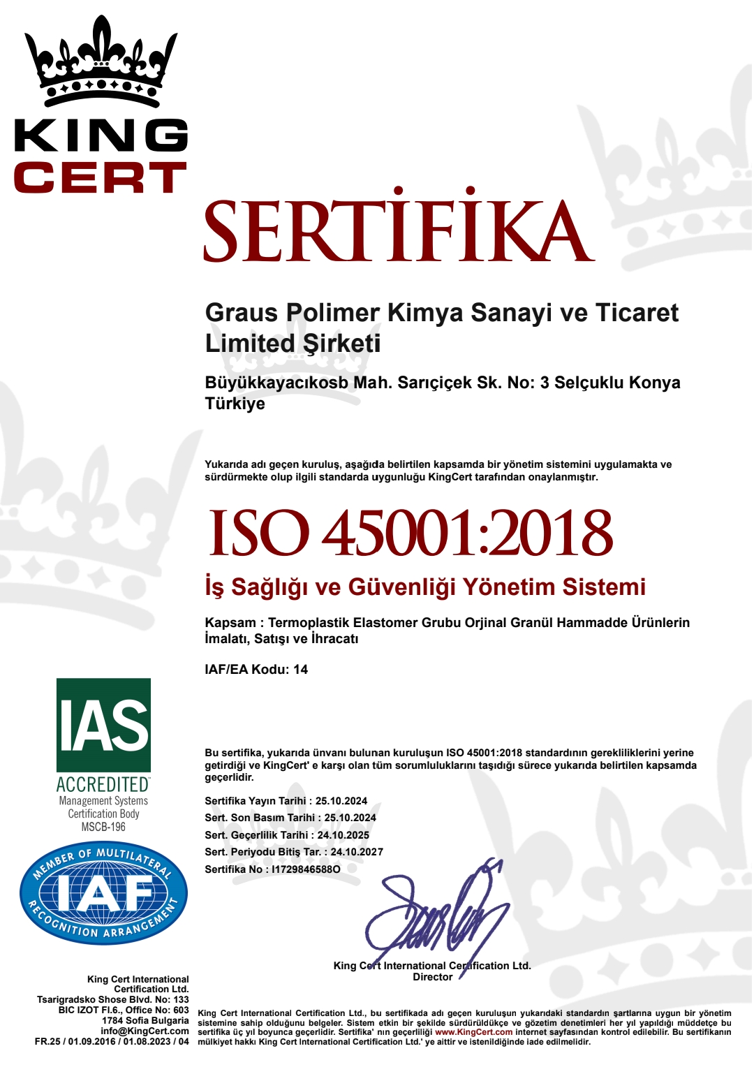 certificate